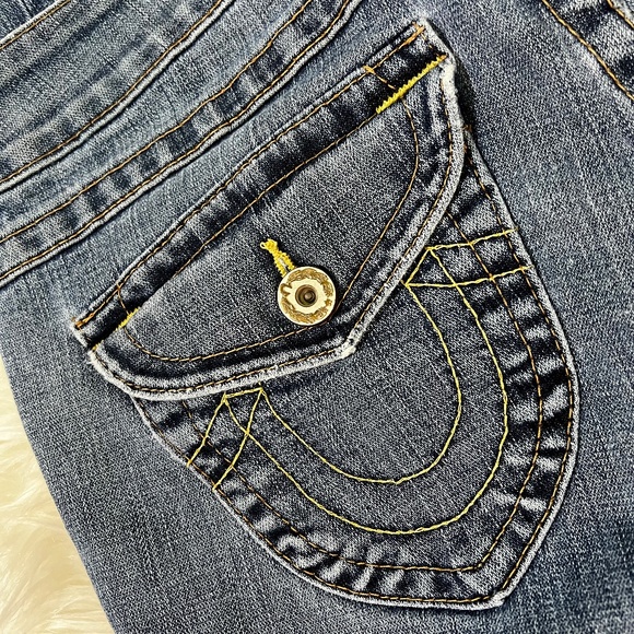 Rare! EUC [True Religion] Vintage Low Rise + Flare Leg Blue Jeans | 29 Medium 8 - Picture 11 of 15